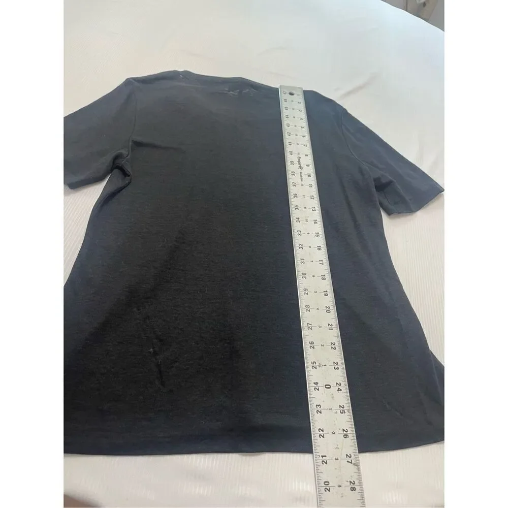 Tory Burch Black Blue Marcella Linen Top Size Large